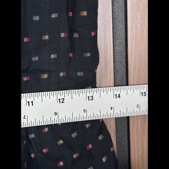 Fossil Fit & Flare Dress US 2 / XS Womens Black Sleeveless Geometric Pockets - Picture 4 of 9